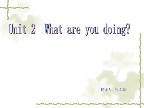 what_are_you_doing课件