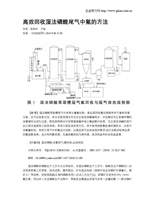 高效回收湿法磷酸尾气中氟的方法