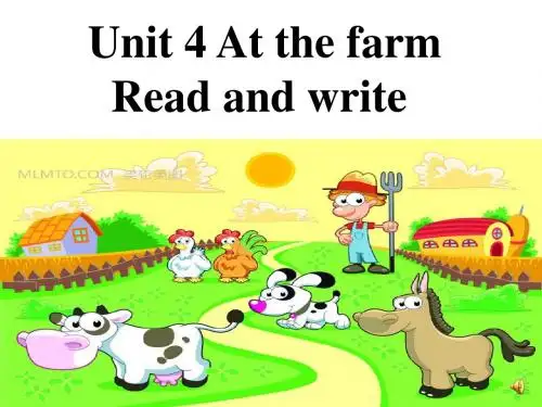 人教版unit4_at_the_farm read and write 课件