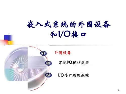 嵌入式系统导论课件 Lecture6 嵌入式系统的外围设备和IO接口