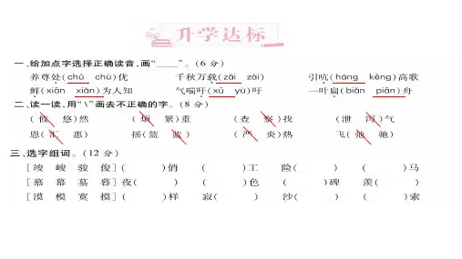 六年级下册语文习题课件 第二章汉字 全国通用 2
