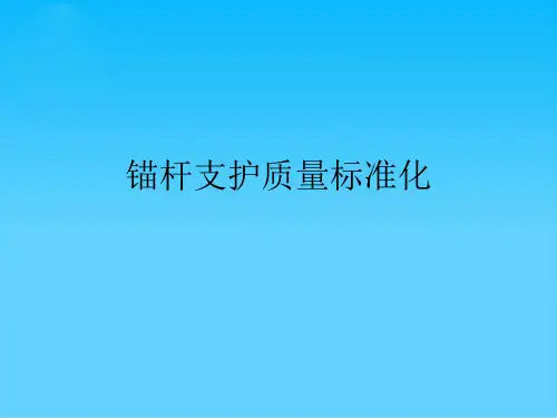 锚杆支护质量标准化
