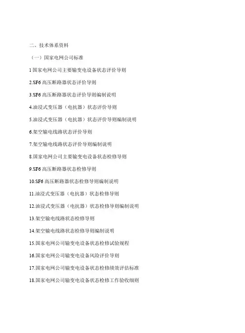 15国家电网公司输变电设备状态评价导则汇编资料