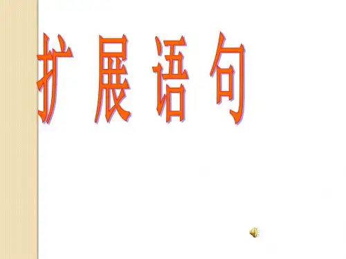 高考语文扩展语句专题复习课件