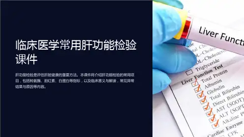 临床医学常用肝功能检验课件
