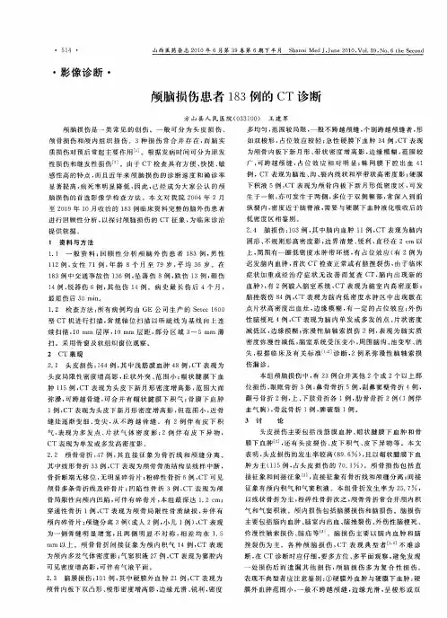 颅脑损伤患者183例的CT诊断