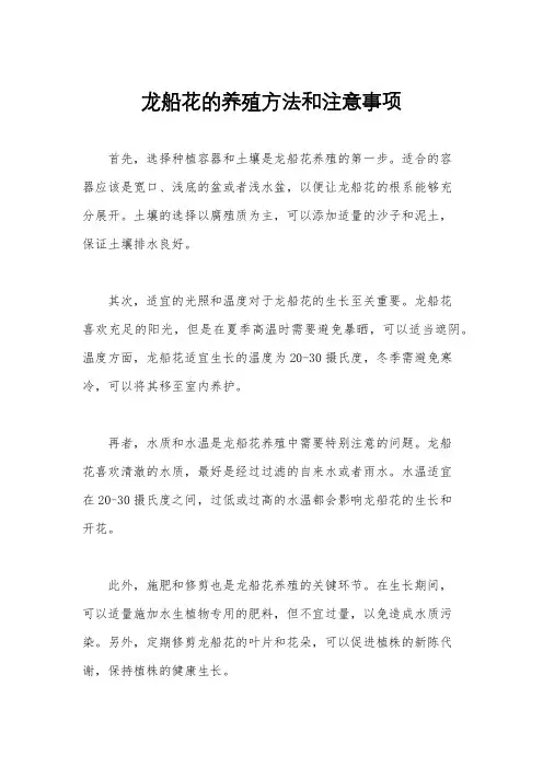 龙船花的养殖方法和注意事项