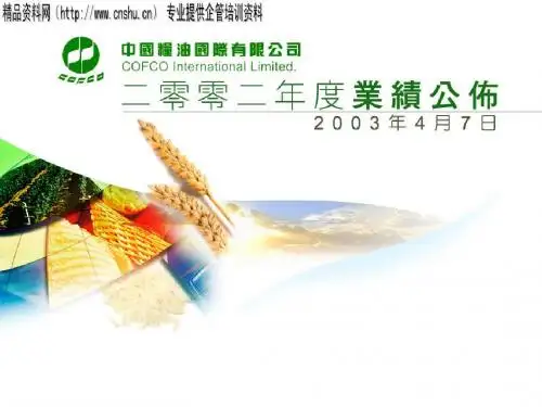 某粮油公司年度业绩报告(ppt26页)