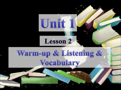 北师大版8下Unit1Lesson2Warm-up, Listening, Vocabulary(共33张PPT)