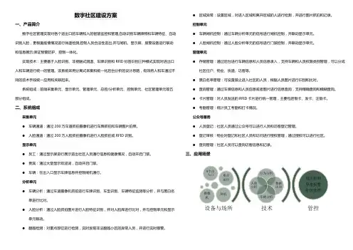 数字社区建设方案