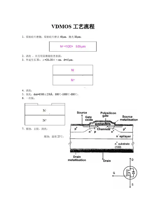 VDMOS工艺流程