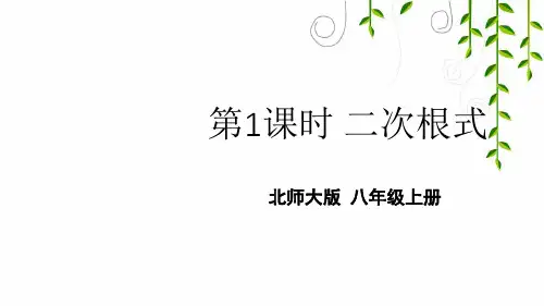 北师版数学八年级上册第1课时 二次根式课件