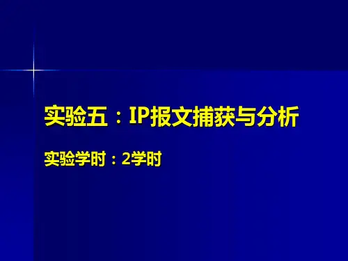 实验五IP报文的捕获与分析