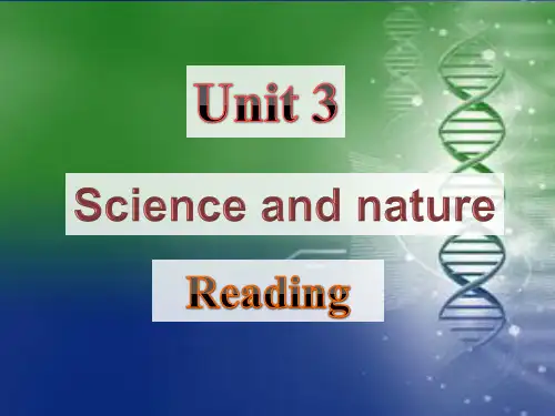 Unit 3 Science and nature Reading