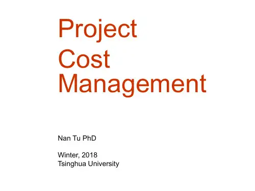 项目成本管理简介(英文版)Project cost management