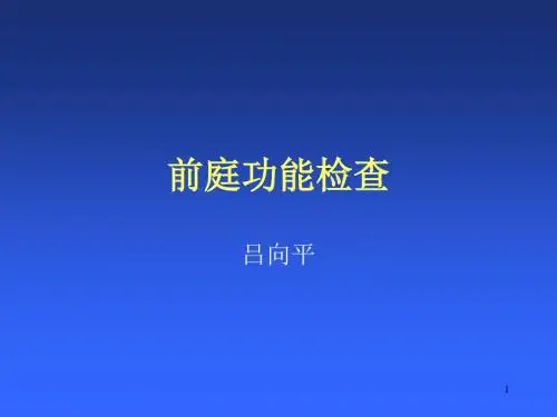 前庭功能检查PPT