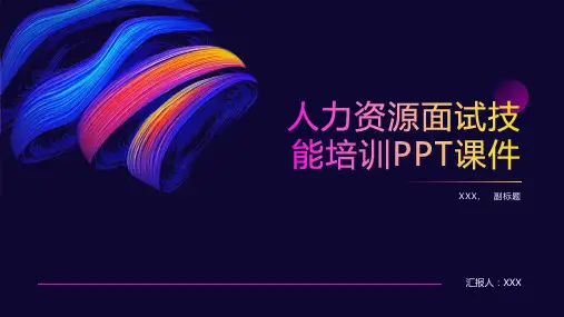 人力资源面试技能培训PPT课件