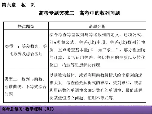 有关高考数列的题PPT