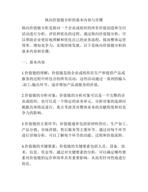 纵向价值链分析的基本内容与步骤