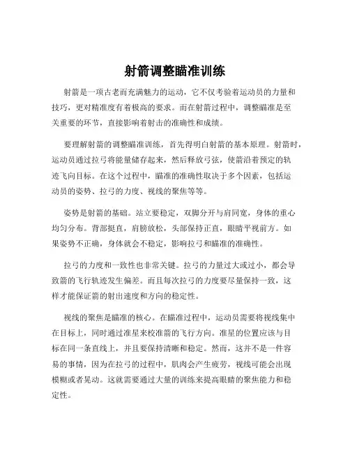 射箭调整瞄准训练