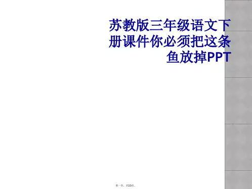 苏教版三年级语文下册课件你必须把这条鱼放掉PPT