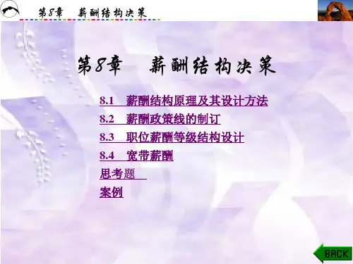 《绩效考核与薪酬管理》第8章 薪酬结构决策
