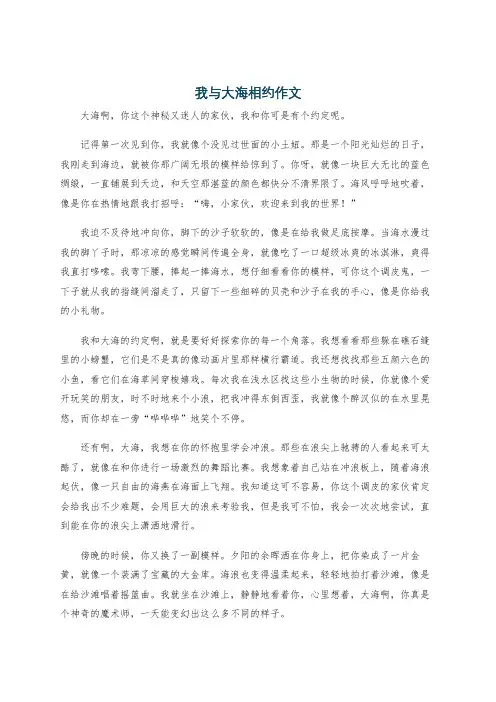 我与大海相约作文