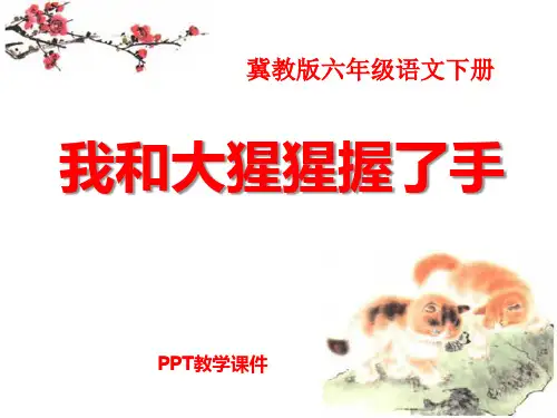 语文六下《我和大猩猩握了手》课件下载