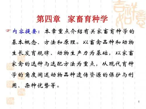 畜牧学4育种