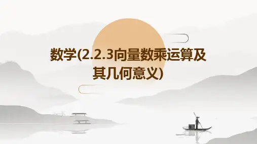 数学(2.2.3向量数乘运算及其几何意义)