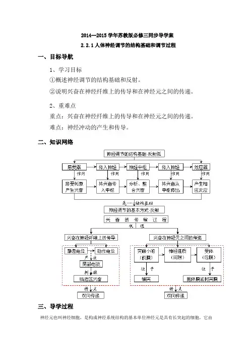 人体神经调节的结构基础和调节过程学案