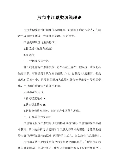 股市中江恩类切线理论