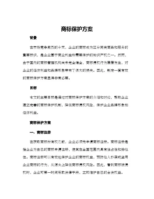 商标保护方案