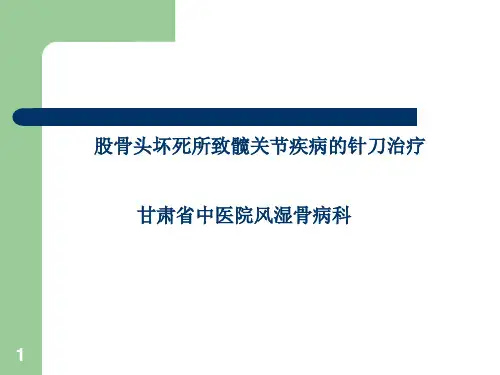 针刀治疗股骨头坏死所致髋关节疾病PPT课件