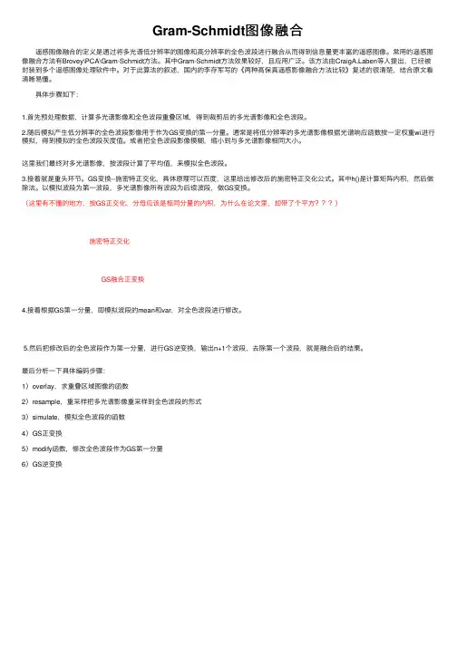 Gram-Schmidt图像融合