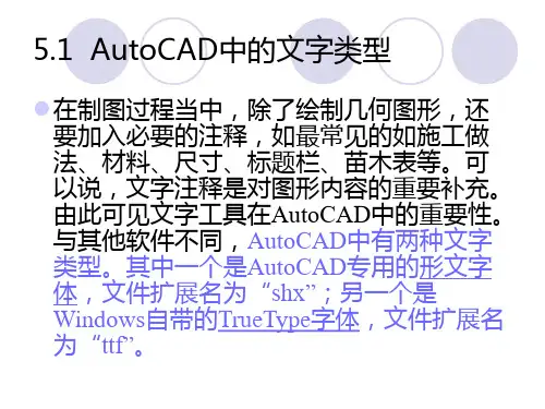 CAD项目5文字与表格