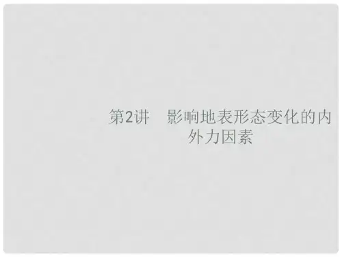 高考地理一轮复习 3.2 影响地表形态变化的内外力因素