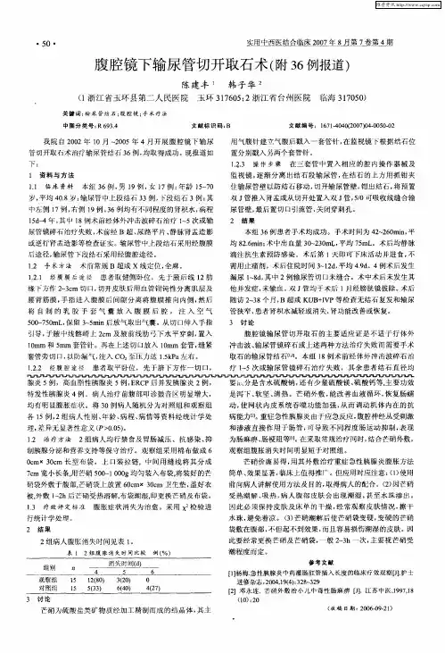 腹腔镜下输尿管切开取石术(附36例报道)