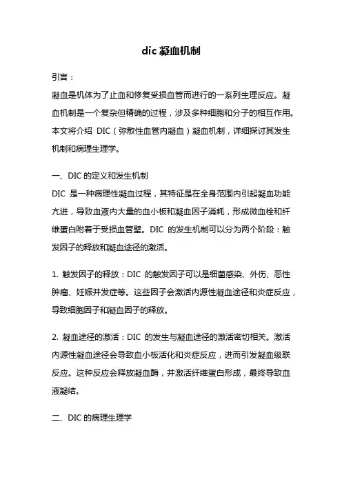 dic凝血机制