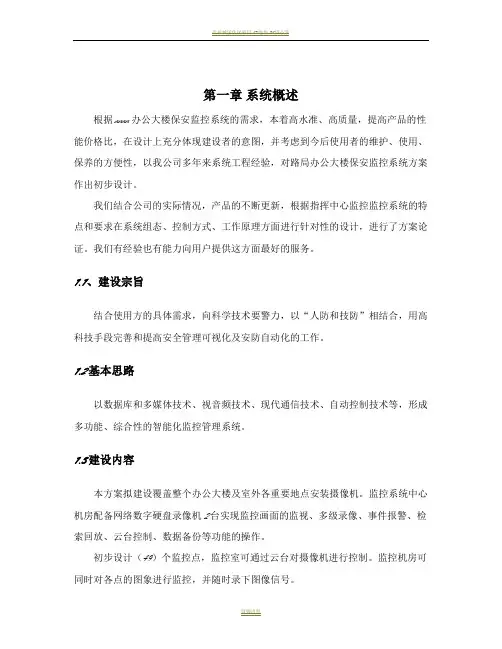 办公大楼监控系统方案