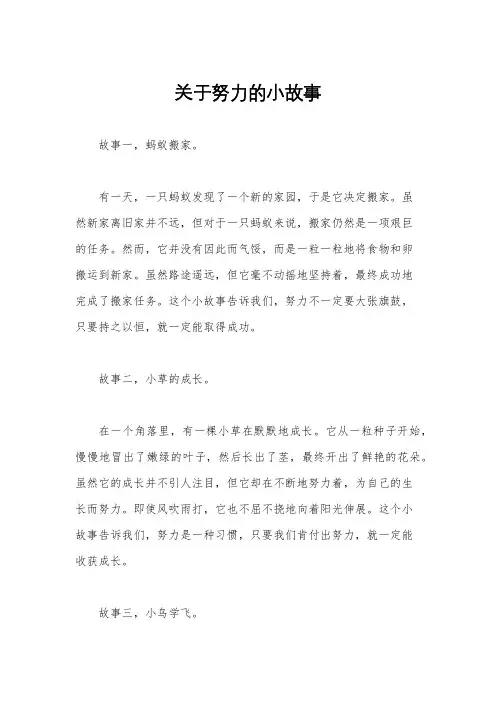 关于努力的小故事