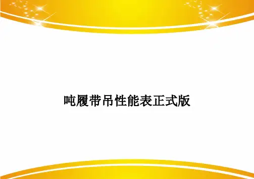 吨履带吊性能表正式版