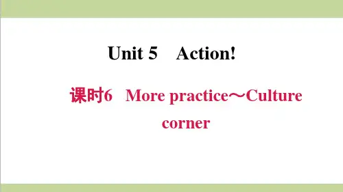 沪教牛津版九年级上册英语 Unit 5 课时6 More practice～Culture corner 重点习题练习复习课件