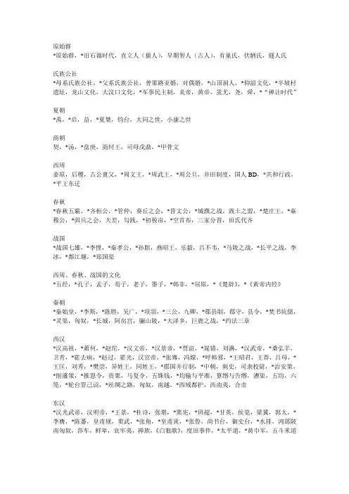 考研历史-名词解释2
