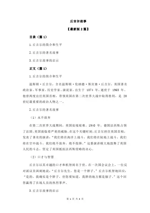 丘吉尔故事