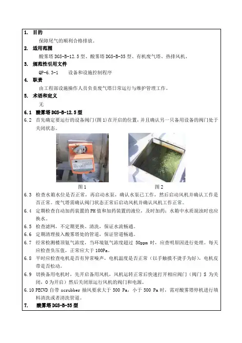 废气塔操作规程(改)