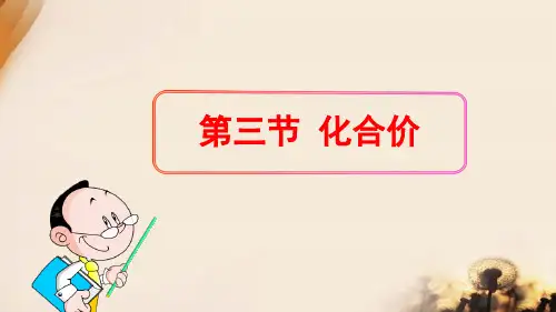 北京课改版九年级化学上册单课件-14化合价.pptx