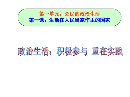 高一政治政治生活：积极参与-重在实践2