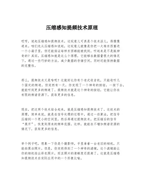 压缩感知提频技术原理