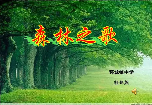 人教版音乐八年级下册森林之歌ppt课件1
